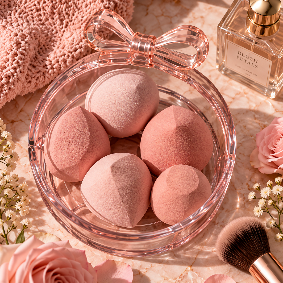 Rose Blush Multi-Shape Beauty Sponge Collection