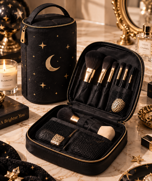 Midnight Celestial Travel Makeup Brush Kit